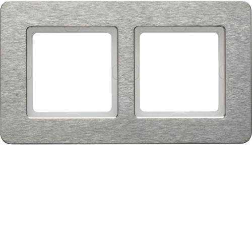 Berker 10226083 Rahmen 2fach waagerecht, Q.7, Edelstahl, Metall gebürstet Mesch Shop Berker 10226083 Rahmen 2fach waagerecht, Q.7, Edelstahl, Metall gebürstet Mesch Shop